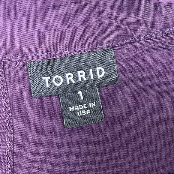 Torrid Sleeveless Top Dark Purple Keyhole Back Women’s Size 1 - Picture 8 of 12